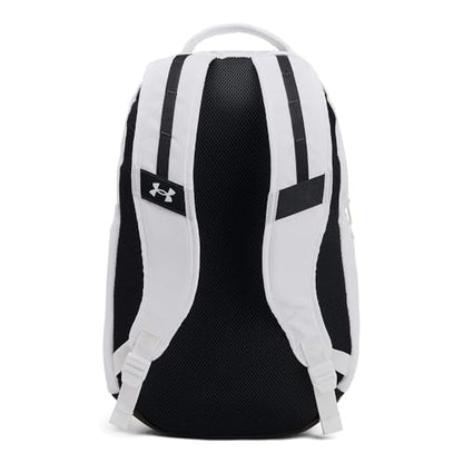 Under Armour Hustle 6.0 Backpack, Black/White