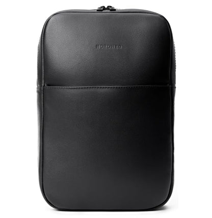 Slim Leather Laptop Backpack – Lightweight Work & Travel