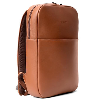Slim Leather Laptop Backpack – Lightweight Work & Travel