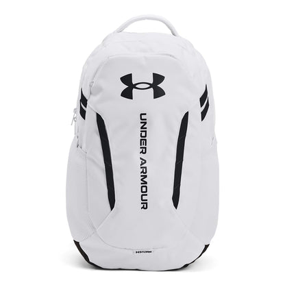 Under Armour Hustle 6.0 Backpack, Black/White