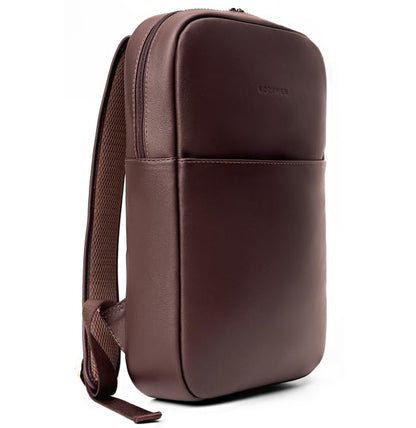 Slim Leather Laptop Backpack – Lightweight Work & Travel