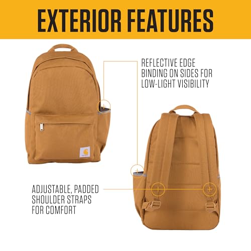 Carhartt 21L Classic Laptop Backpack, Water-Resistant Pack
