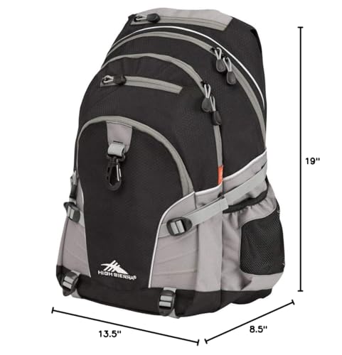 High Sierra Loop Backpack with Tablet Sleeve, Black