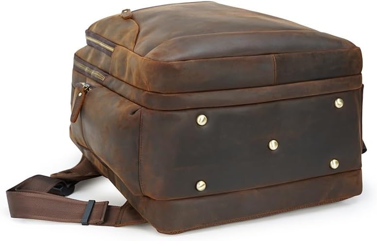 Full Grain Leather Backpack for Men Laptop Bag