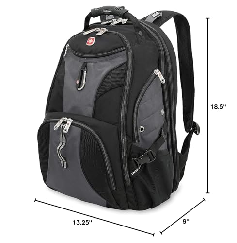 SwissGear 1900 ScanSmart TSA Laptop Backpack, 17" Black