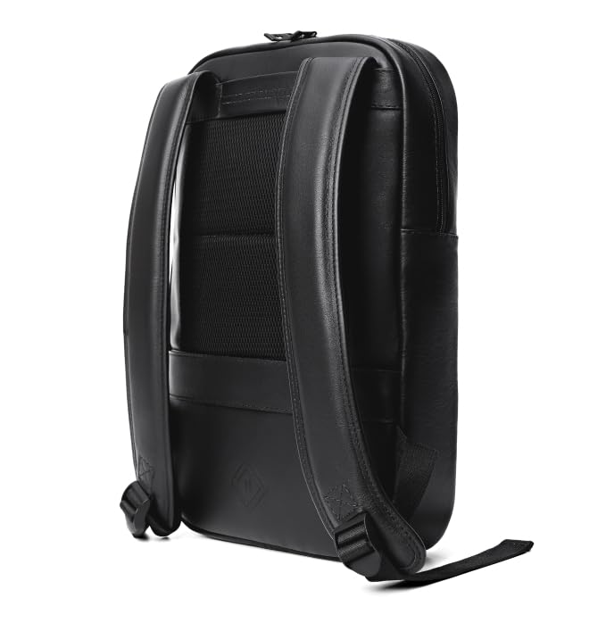 Slim Leather Laptop Backpack – Lightweight Work & Travel