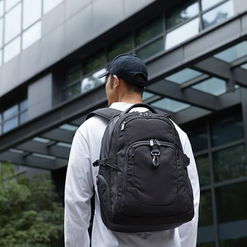 Amazon Basics Travel Laptop Backpack for 15.6 inch Laptop, Black