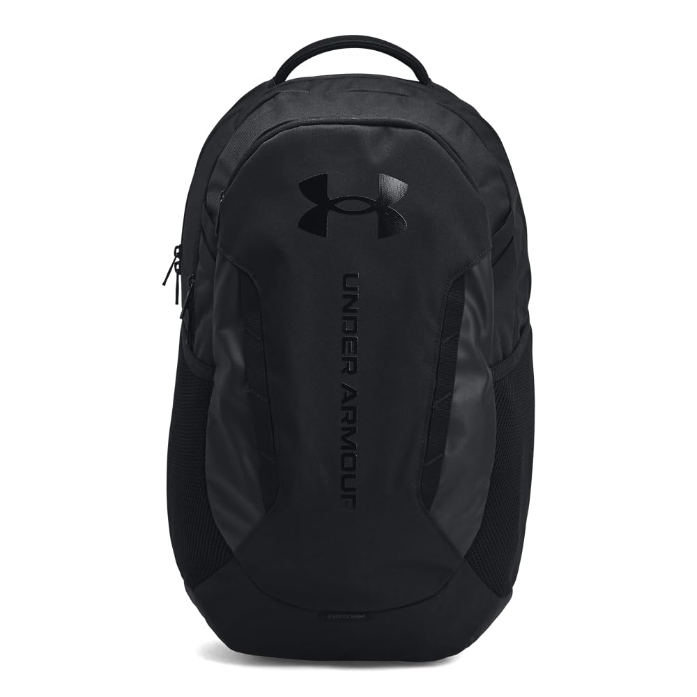 Under Armour Hustle 6.0 Backpack, Black/White