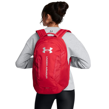 Under Armour Hustle 6.0 Backpack, Black/White
