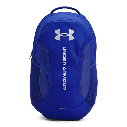 Under Armour Hustle 6.0 Backpack, Black/White