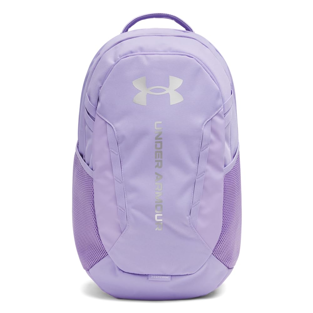 Under Armour Hustle 6.0 Backpack, Black/White