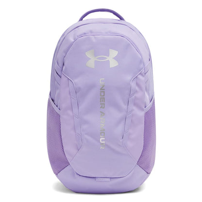 Under Armour Hustle 6.0 Backpack, Black/White