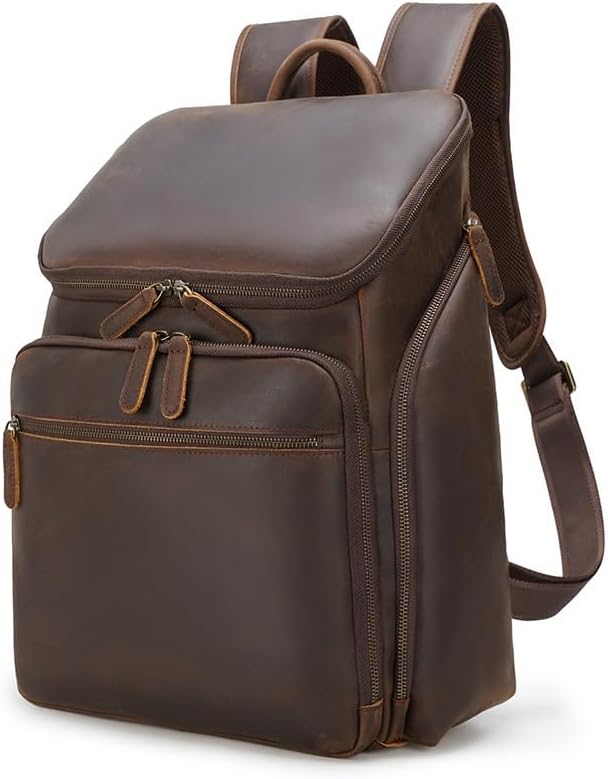 Genuine Leather Laptop Travel Backpack