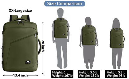 MATEIN 40L Carry-On Travel Backpack, Black