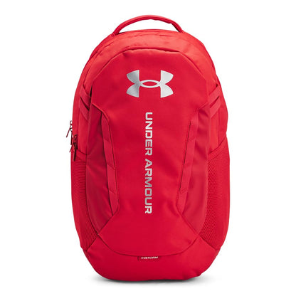 Under Armour Hustle 6.0 Backpack, Black/White