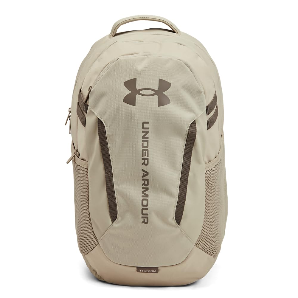 Under Armour Hustle 6.0 Backpack, Black/White