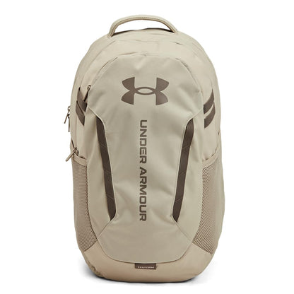 Under Armour Hustle 6.0 Backpack, Black/White