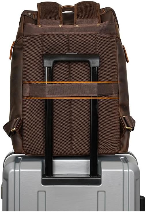 Genuine Leather Laptop Travel Backpack