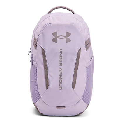 Under Armour Hustle 6.0 Backpack, Black/White