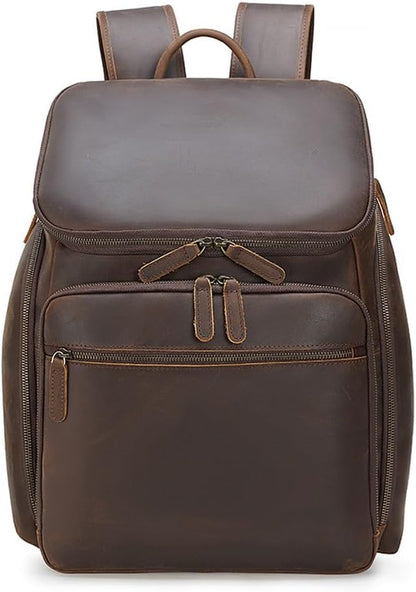 Genuine Leather Laptop Travel Backpack
