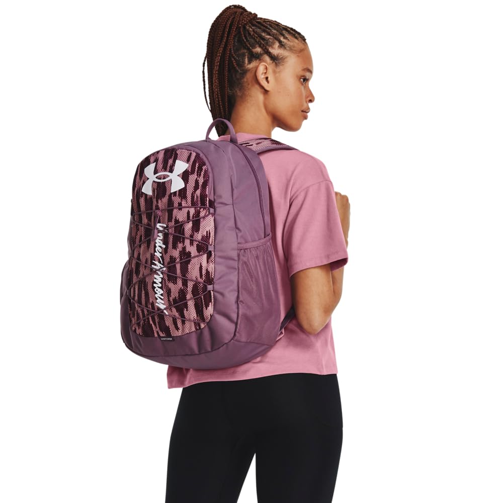 Under Armour Hustle Sport Backpack, Black/Silver