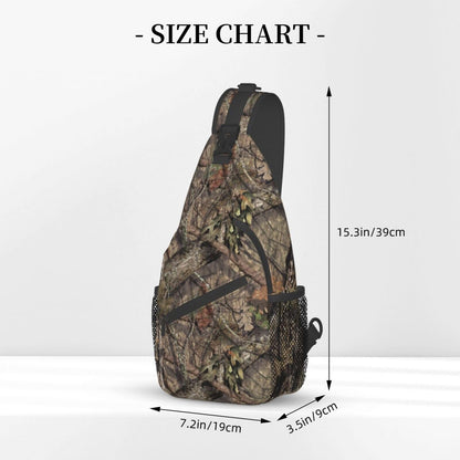 Camo Forest Hunting Sling Backpack, Unisex