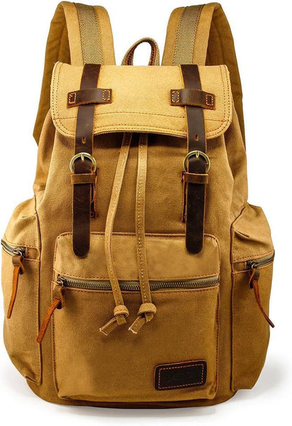 GEARONIC Vintage Canvas Laptop Backpack, 15"