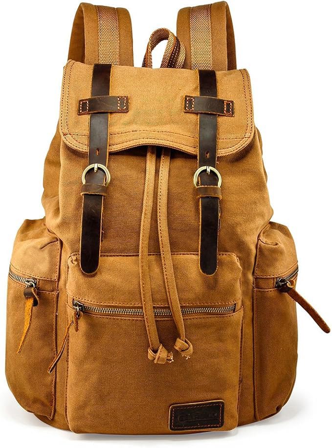 GEARONIC Vintage Canvas Laptop Backpack, 15"
