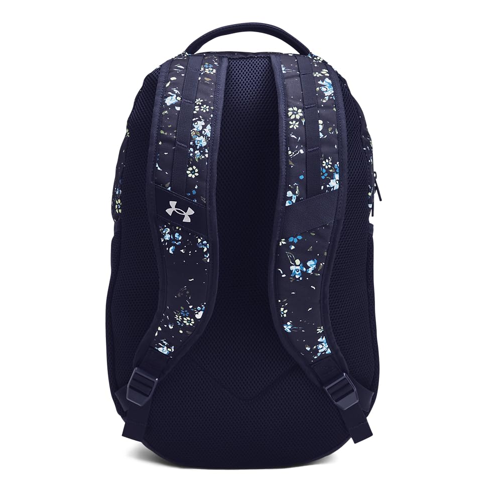 Under Armour Hustle 6.0 Backpack, Black/White