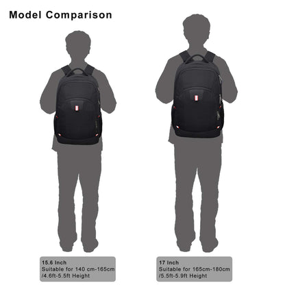 Travel Laptop Backpack, Black Backpack for Men and Women