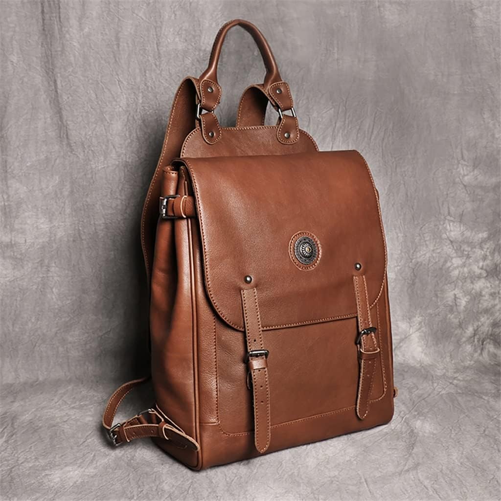 Backpack Men Leather Rucksack Men Travel Bag Men Laptop