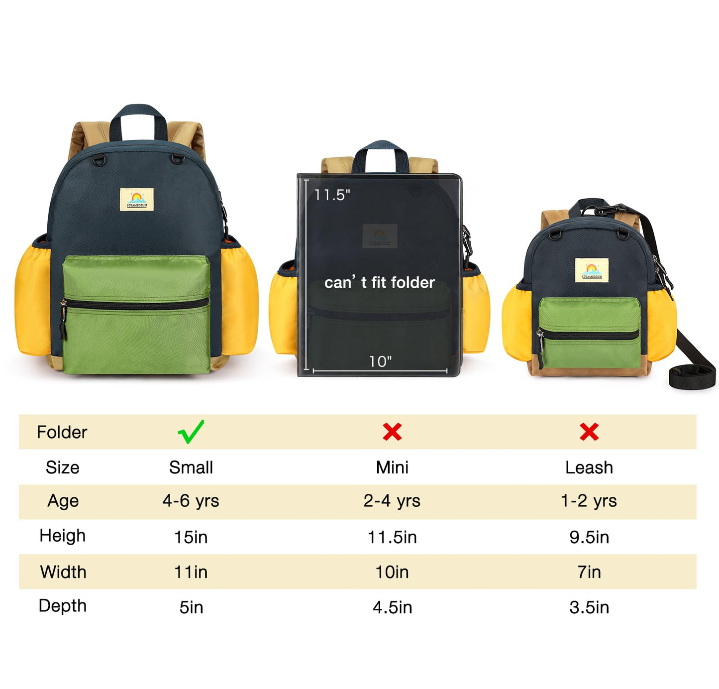STEAMEDBUN Kids Backpack for Boys, Ages 4-8