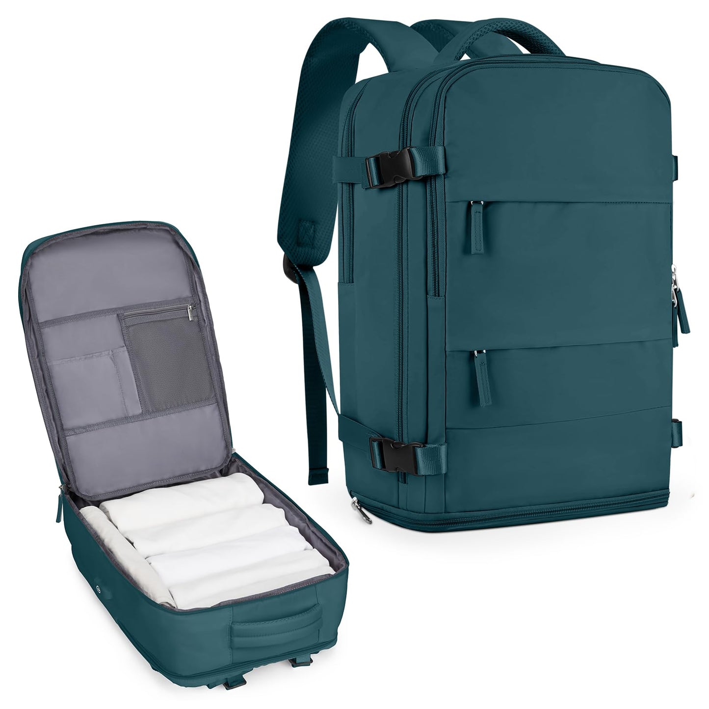 Coowoz Waterproof Travel Backpack, Peacock Blue