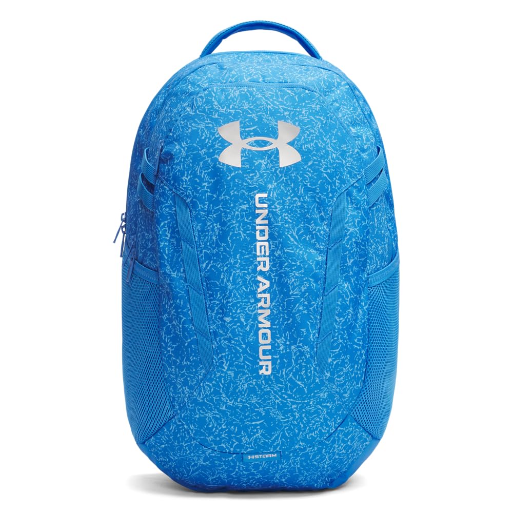 Under Armour Hustle 6.0 Backpack, Black/White