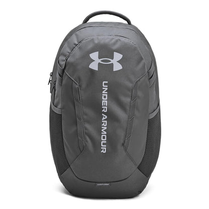 Under Armour Hustle 6.0 Backpack, Black/White
