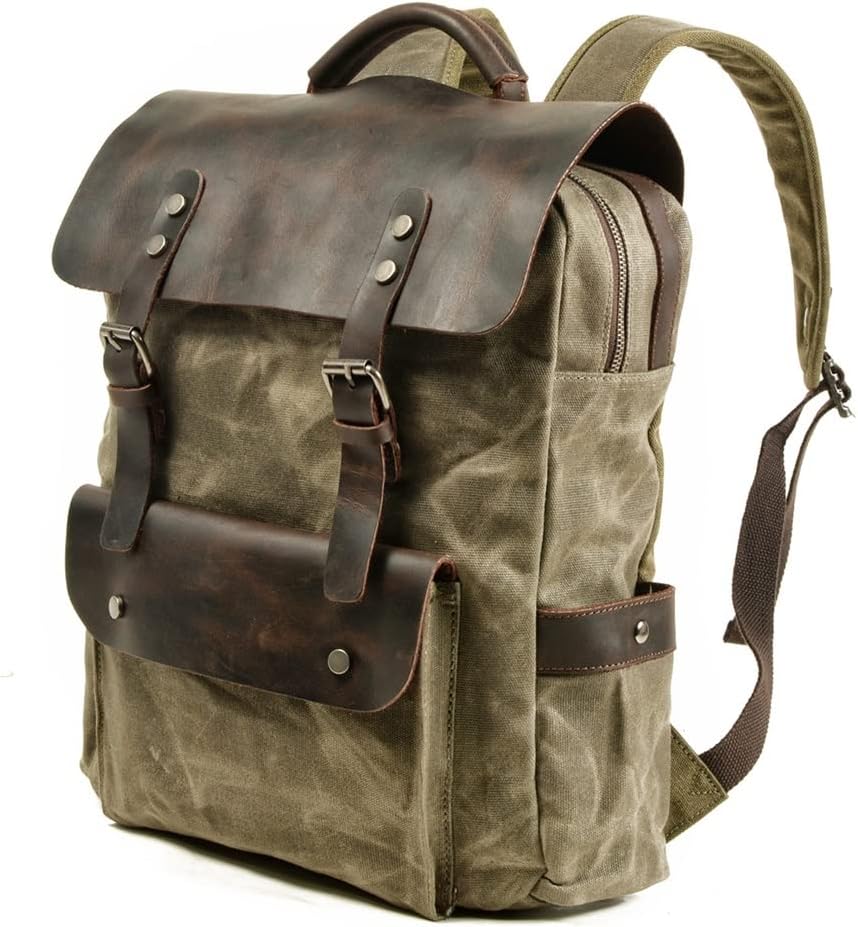 Canvas Laptop Backpack – Black