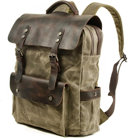 Canvas Laptop Backpack – Black