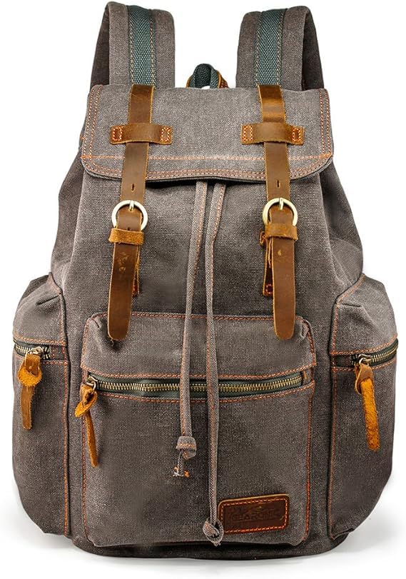 GEARONIC Vintage Canvas Laptop Backpack, 15"