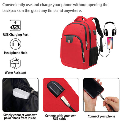 Travel Laptop Backpack, Black Backpack for Men and Women