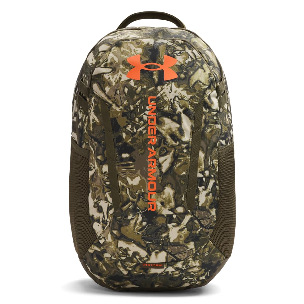 Under Armour Hustle 6.0 Backpack, Black/White