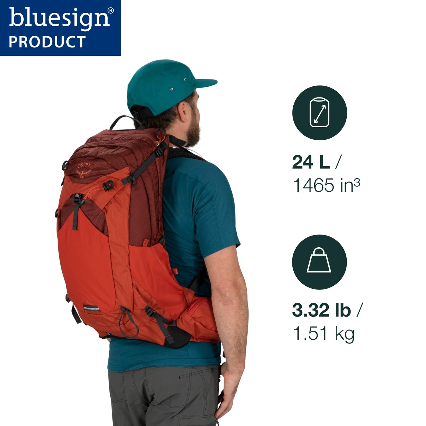 Osprey Manta 24L Hiking Backpack, Orange