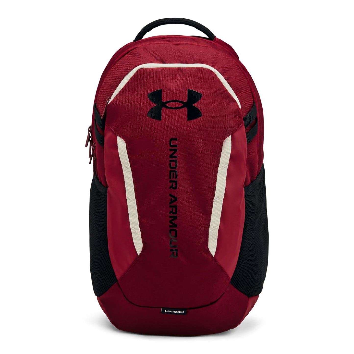 Under Armour Hustle 6.0 Backpack, Black/White