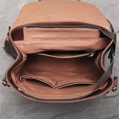 Backpack Men Leather Rucksack Men Travel Bag Men Laptop