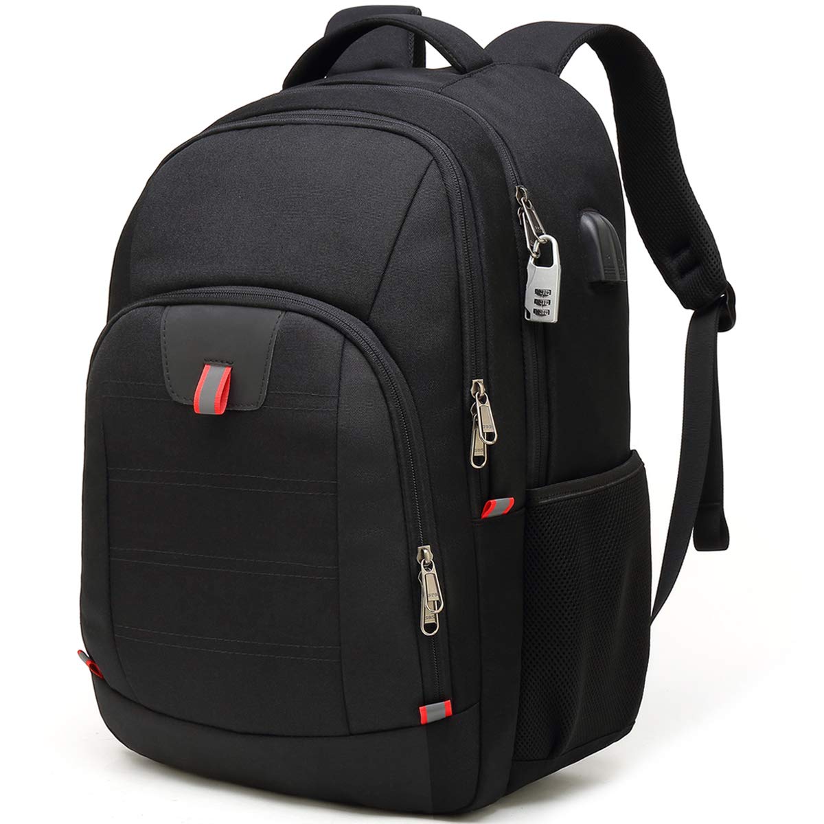 Travel Laptop Backpack, Black Backpack for Men and Women