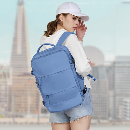 Coowoz Waterproof Travel Backpack, Peacock Blue