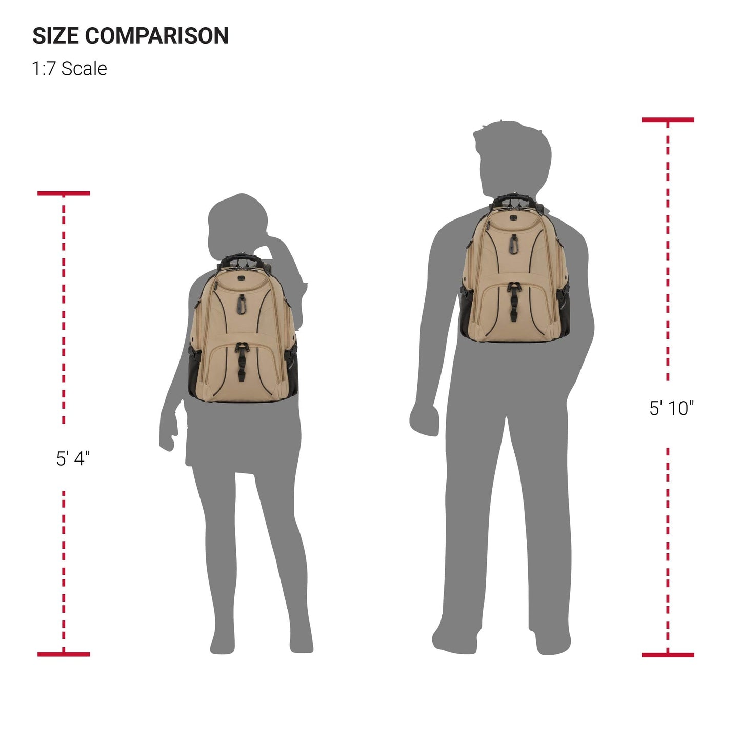 SwissGear 1900 ScanSmart TSA Laptop Backpack, 17" Black