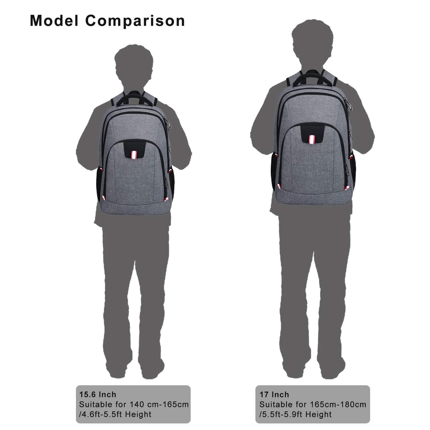 Travel Laptop Backpack, Black Backpack for Men and Women