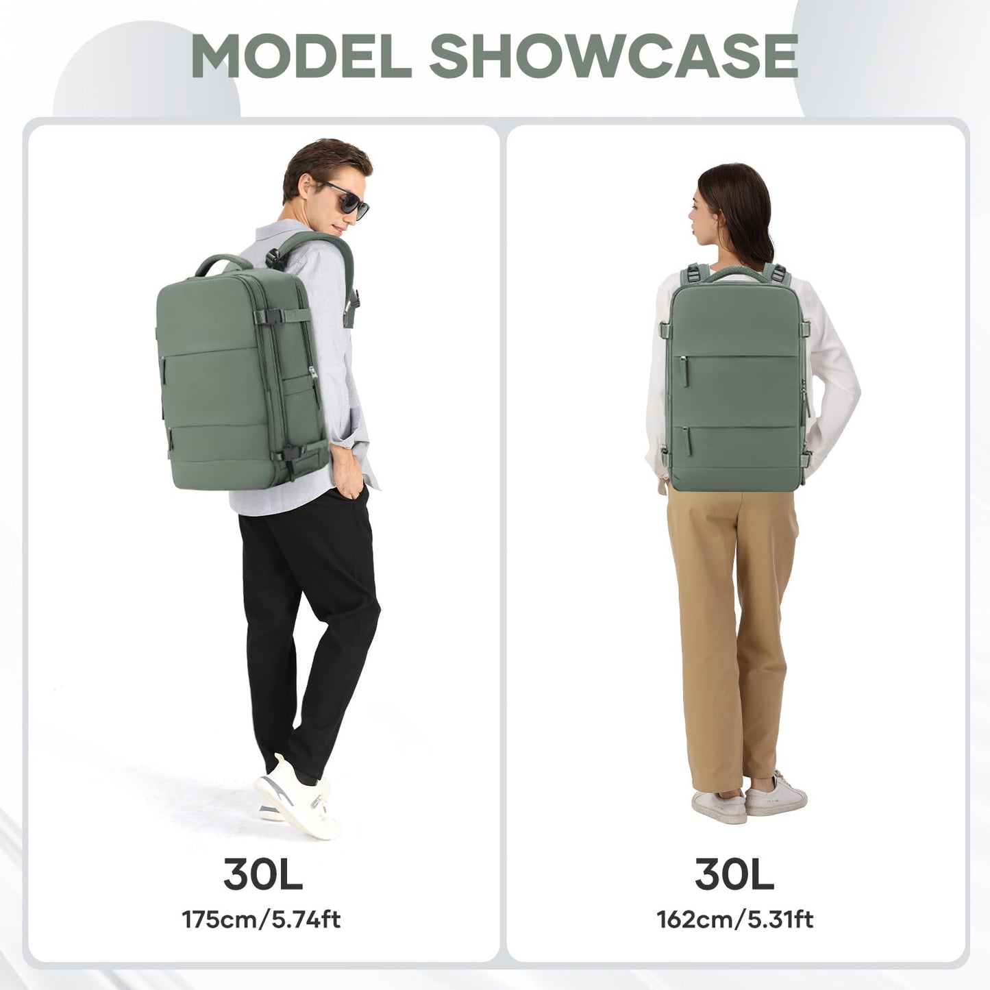 Coowoz Waterproof Travel Backpack, Peacock Blue
