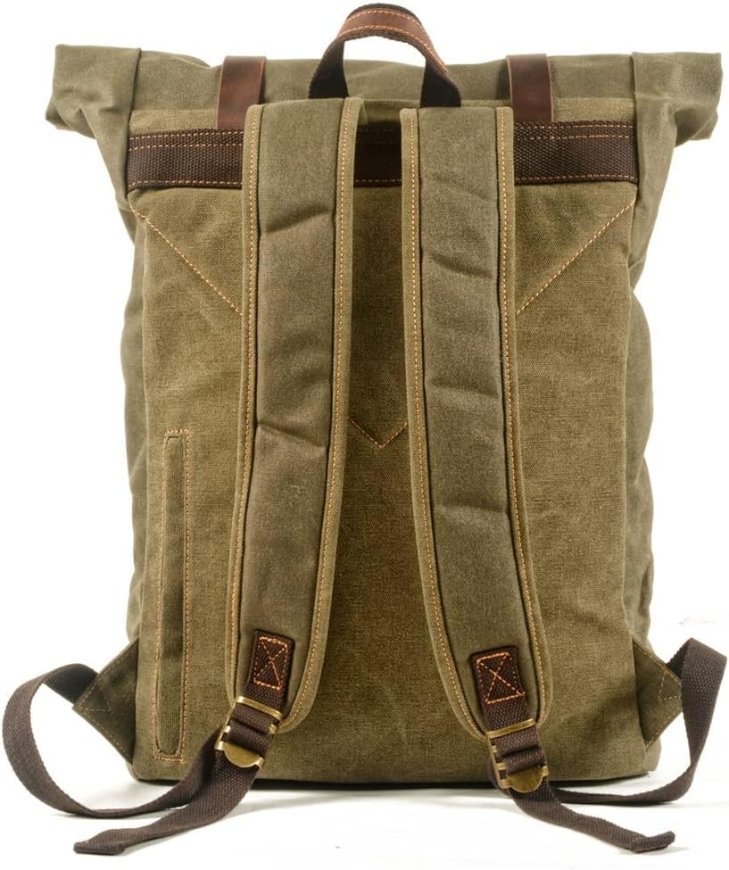 Men's Retro Canvas & Leather Backpack