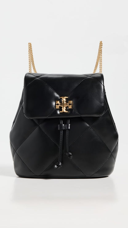 Tory Burch Women's Kira Diamond Quilt Mini Backpack, Black, One Size